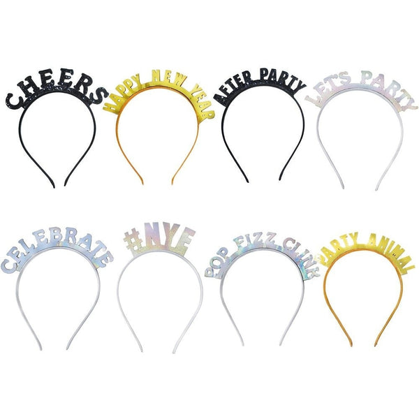 Headband - Glitter New Years C/O 8 Count