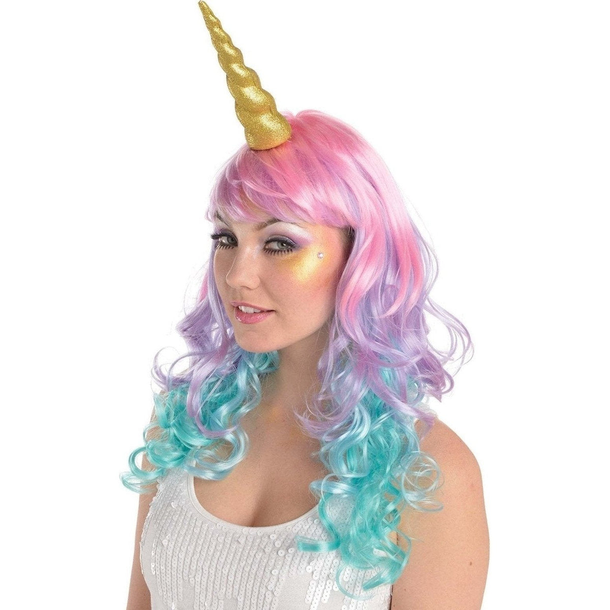 Headband - Unicorn Horn Gold Glitter