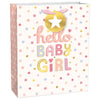 Hello Baby Girl Dots Large Bag W/ Hang Tag