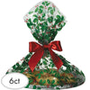Holly Cellophane Cookie Tray Bags