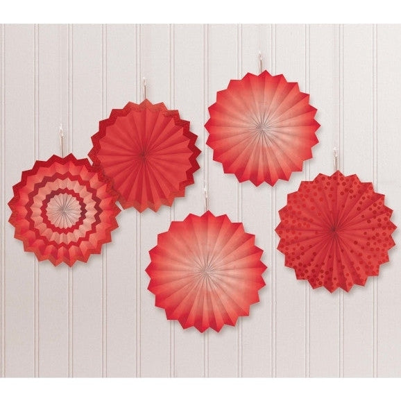 Hot Stamp Paper Fans Apple Red