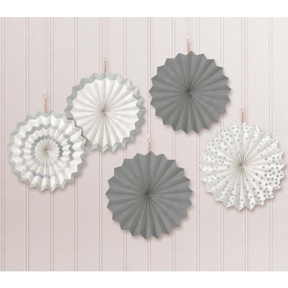 Hot Stamp Paper Fans Silver