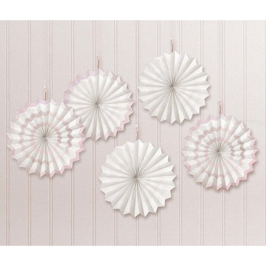 Hot Stamp Paper Fans White