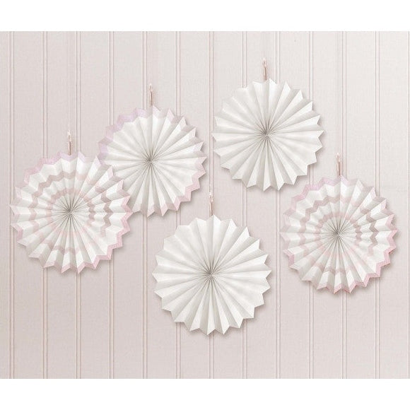 Hot Stamp Paper Fans White