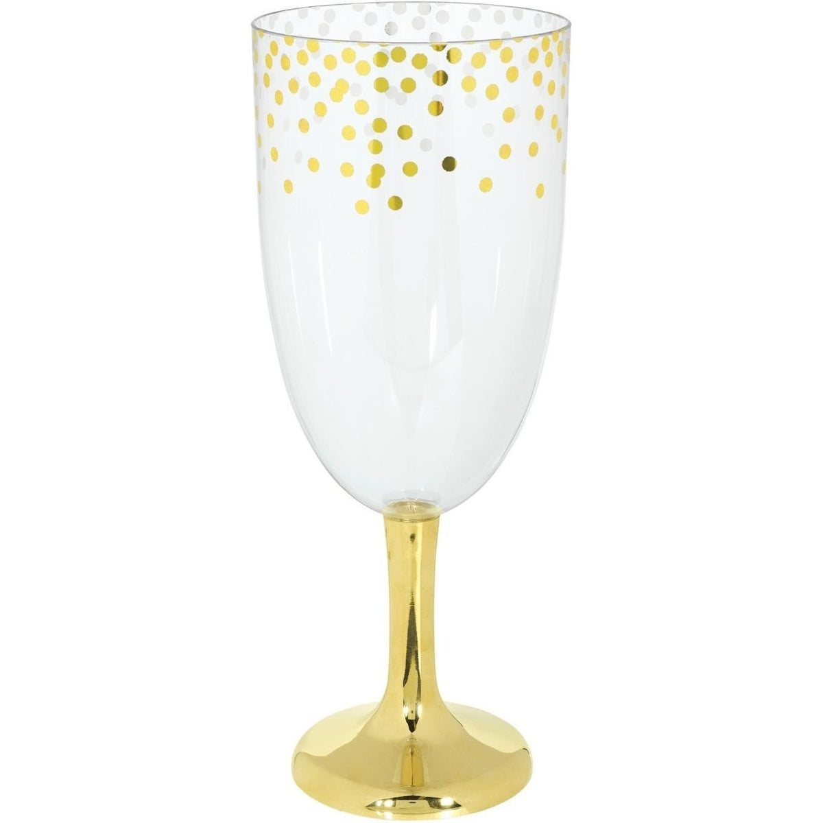 Hot-Stamped Tall Plastic Round Pedestal - Gold