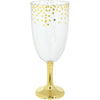 Hot-Stamped Tall Plastic Round Pedestal - Gold