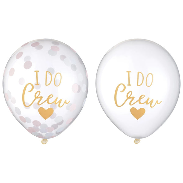 " I Do Crew" Confetti Latex Balloonss