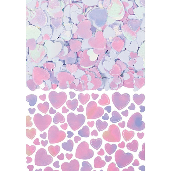 Iridescent Metallic Hearts Confetti