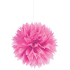 Jet Black Fluffy Paper Decorations, 3 Count