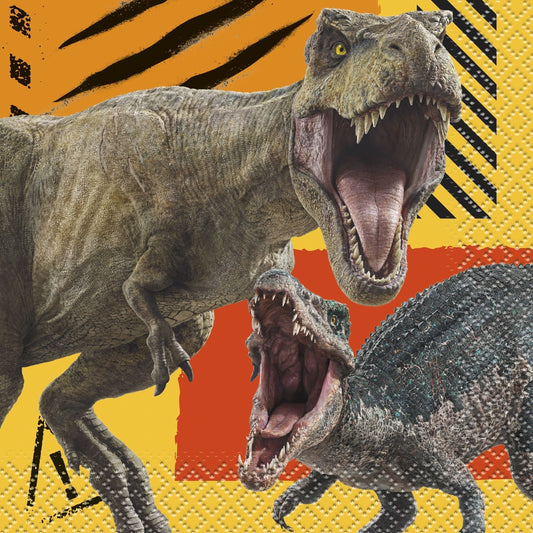 Jurassic World 3 Beverage Napkins, 16 Count