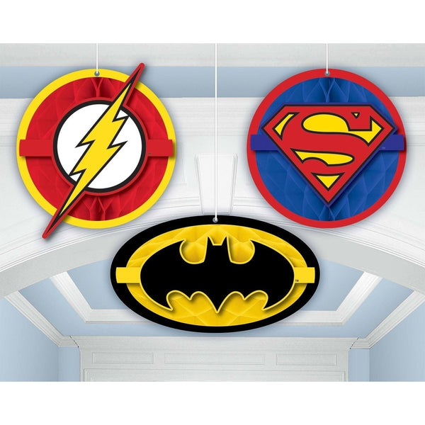 Justice League Heroes Unite Tm Honeycomb Decorations