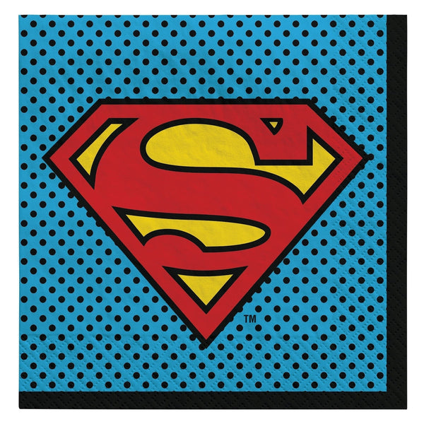 Justice League Heroes Unite Tm Luncheon Napkins - Superman