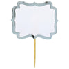 Label Picks - White W/Silver Border