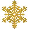 Large Glitter Plastic Snowflake Decoration - Gold