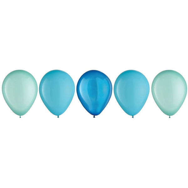 Latex Balloon Assortment - Aqua Blue