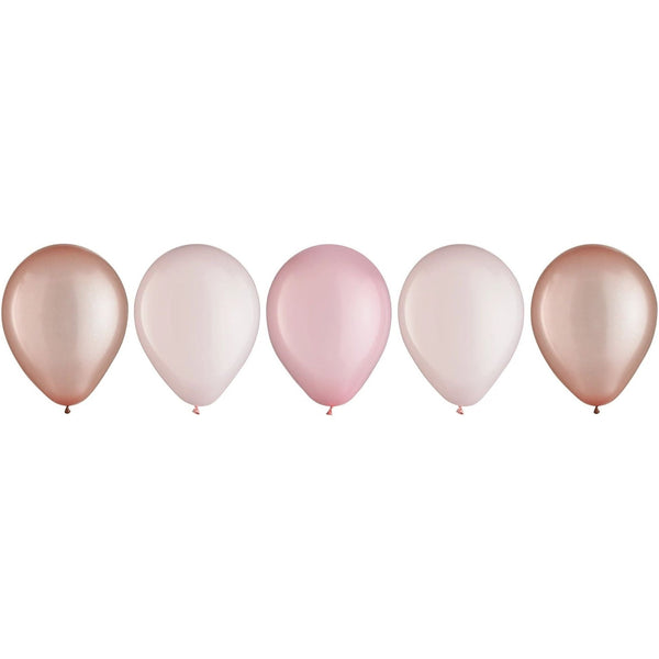 Latex Balloon Assortment - Rose Gold