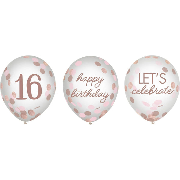 Sweet Sixteen Confetti Balloon