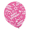 Bright Birthday Confetti All Over Print Latex Balloons, 20 Count