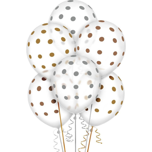 Latex Balloons Dots - Mixed Metallic