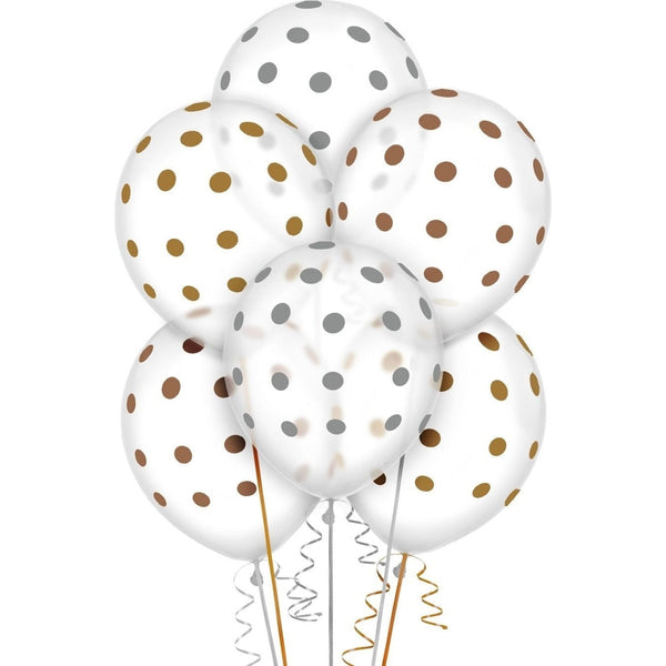 Latex Balloons Dots - Mixed Metallic