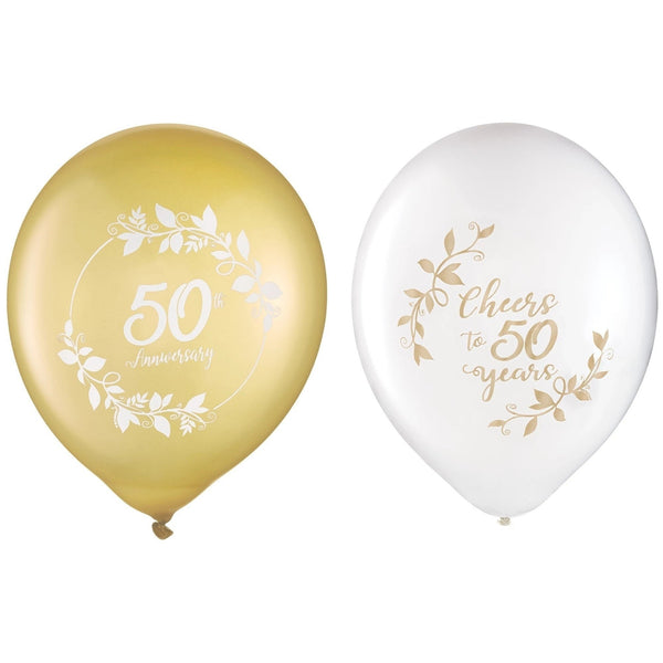 Happy 50Th Anniversary Latex Balloons