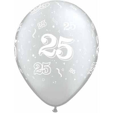 Latex Balloons High Count Bag - 25Th Anniversary Around