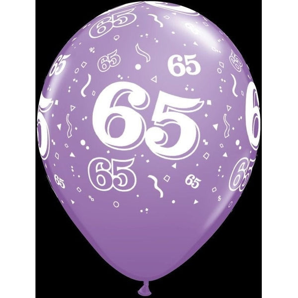 Latex Balloons High Count Bag - 65Th Birthday