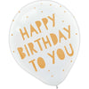 Latex Balloons High Count Bag - Happy Bday Wh/Cl/Bl