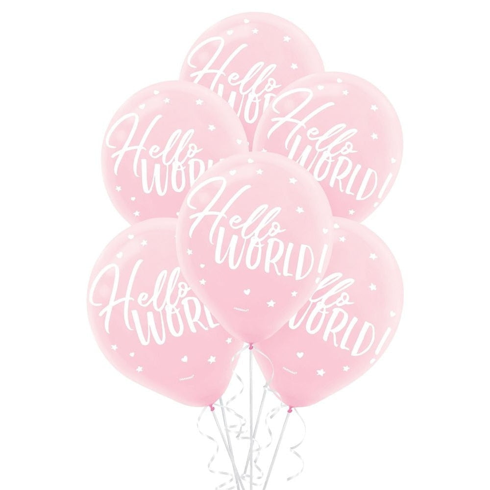 Oh Baby Pink Latex Balloons
