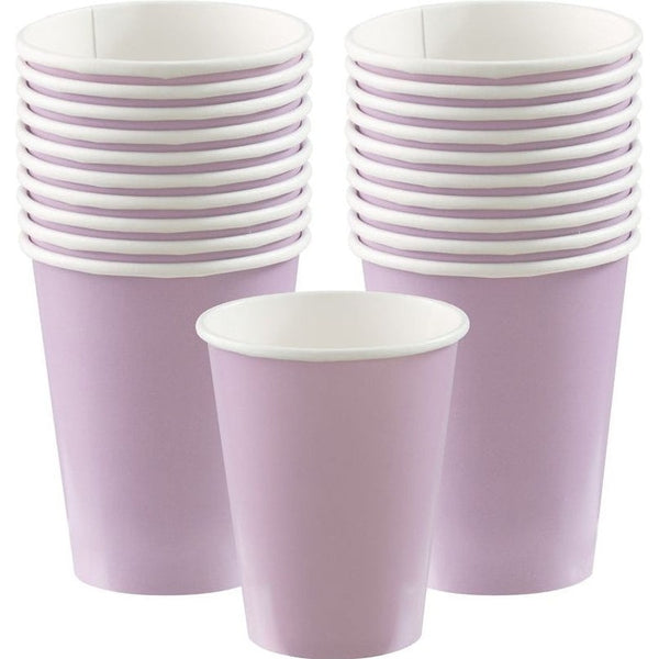 Lavender Paper Cups, 9Oz.