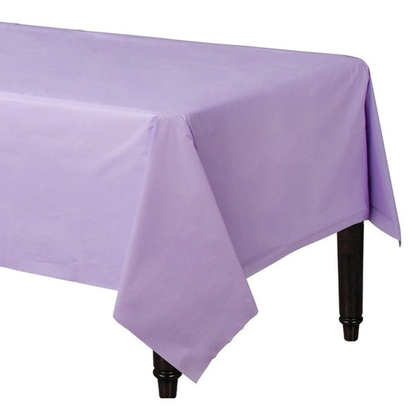 Lavender ReCountangular Plastic Table Cover, 54" X 108"