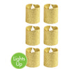 Led Votives - Gold Glitter