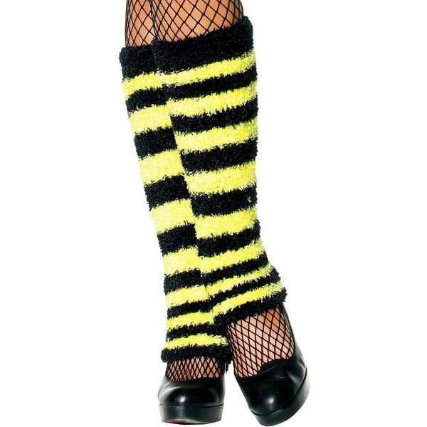 Black/Yellow Leg Warmers - Adult