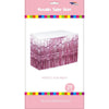 Light Pink Metallic Fringed Table Skirt