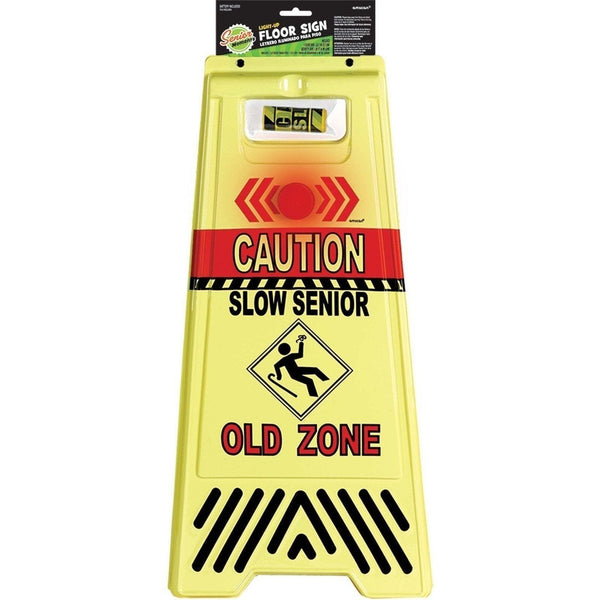 Light-Up Old Zone Floor Sign