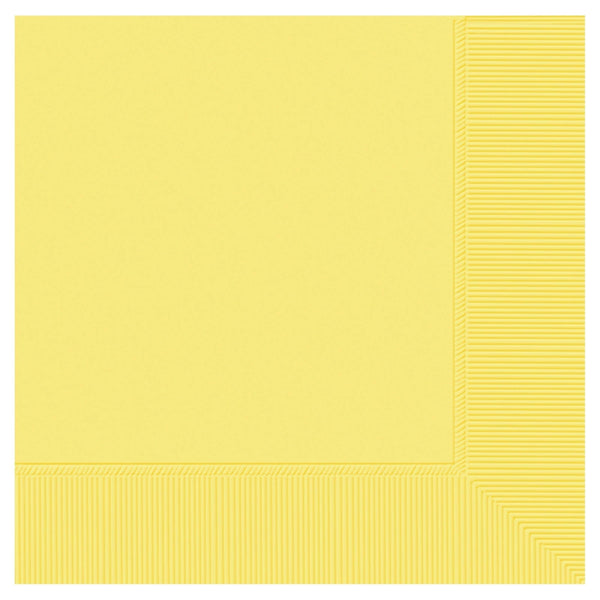 Light Yellow 2-Ply Beverage Napkins