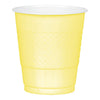 Light Yellow Plastic Cups, 12 Oz.