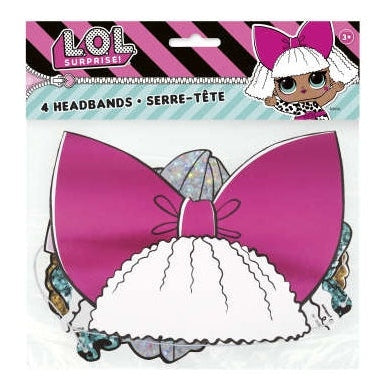 Lol Surprise Paper Headband With Elastic 4 Count