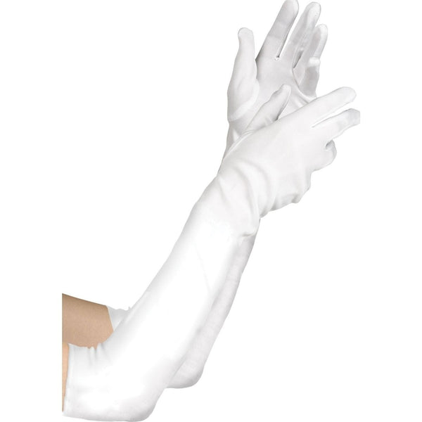 Long White Gloves