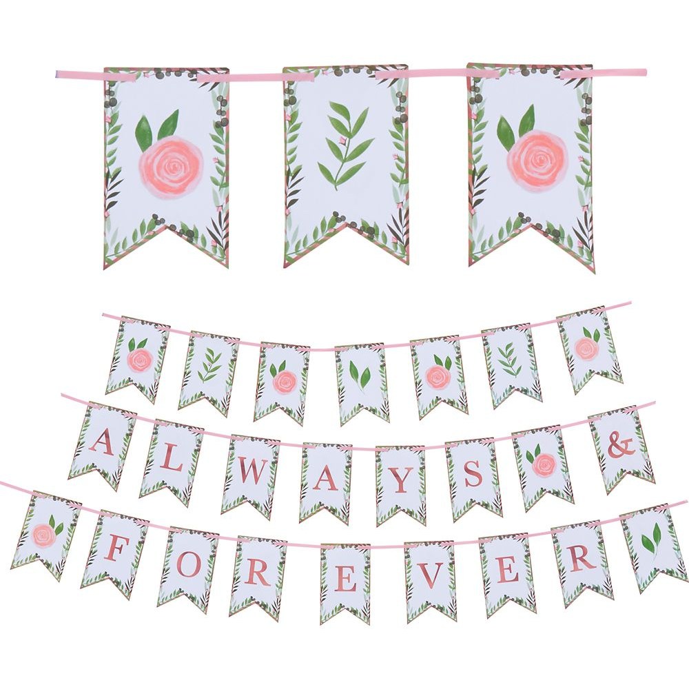 Love And Leaves Pennant Banner
