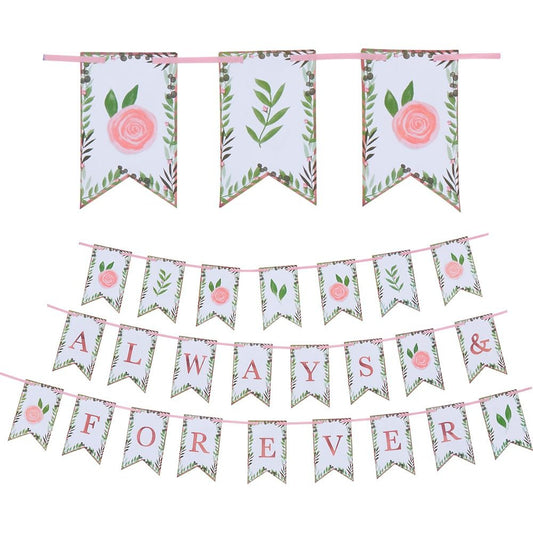 Love And Leaves Pennant Banner