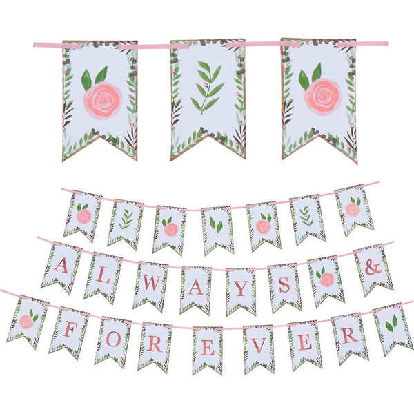 Love And Leaves Pennant Banner