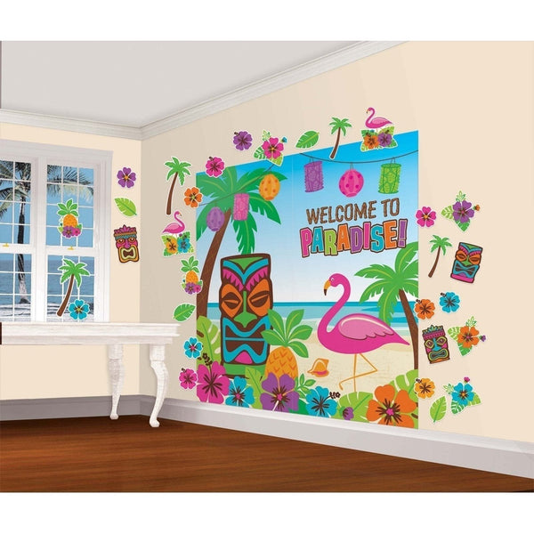 Luau Scene Setters Mega Value Wall Decorating Kit