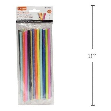 Luciano 48-Pc Paper Straws, 19.5Cm