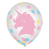 Magical Rainbow Birthday Latex Confetti Balloon