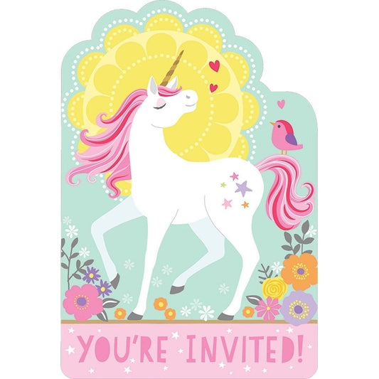 Magical Unicorn Postcard Invitations
