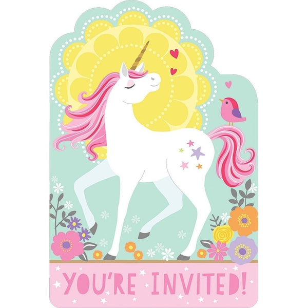 Magical Unicorn Postcard Invitations