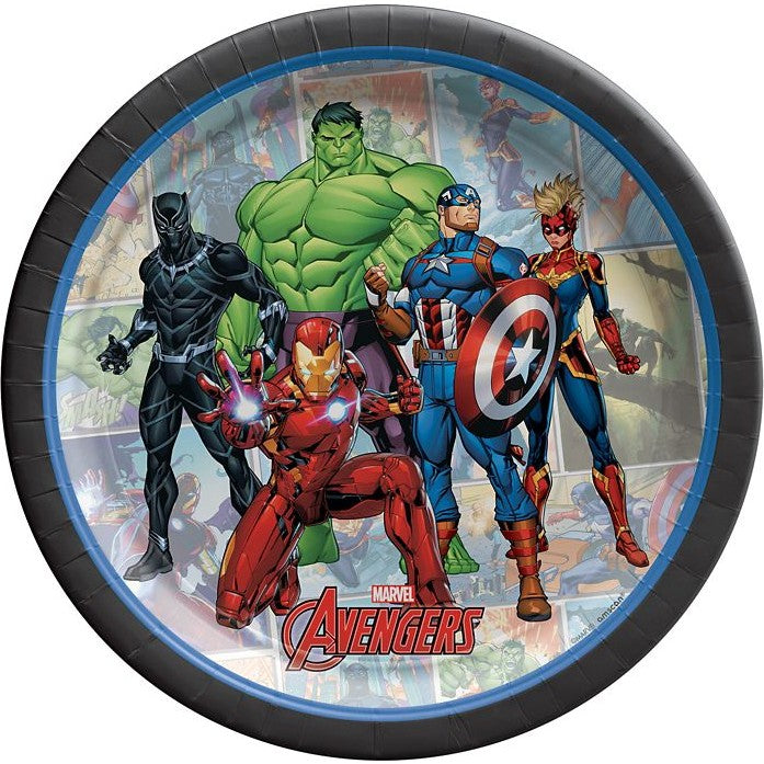 Marvel Avengers Powers Unite Tm 7" Round Plates