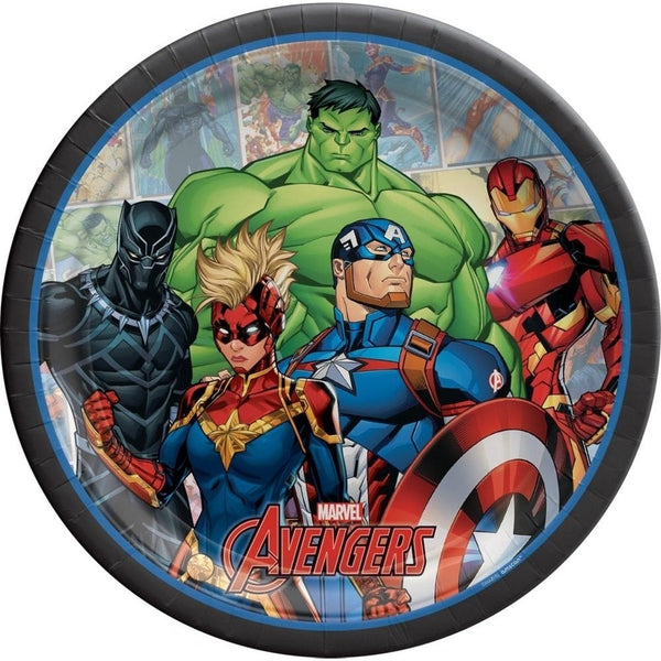Marvel Avengers Powers Unite Tm 9" Round Plates