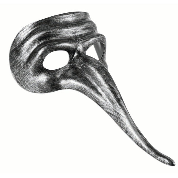 Mask - Venetian Long Nose Silver
